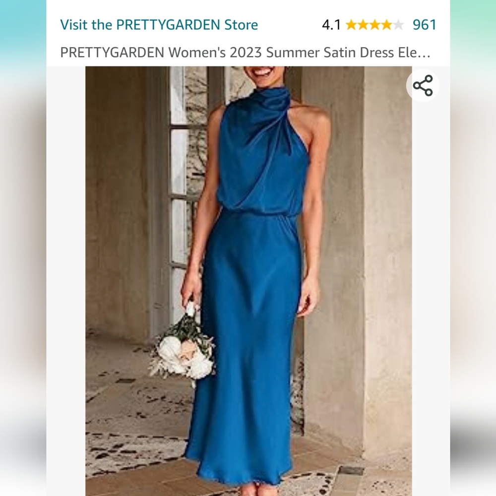 Beautiful Elegant Satin mock neck long Dress size small Maxi.